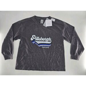 New Men's Gameday Couture Gray Pittsburg Panthers Long‎ Sleeve Shirt Sz M NWT
